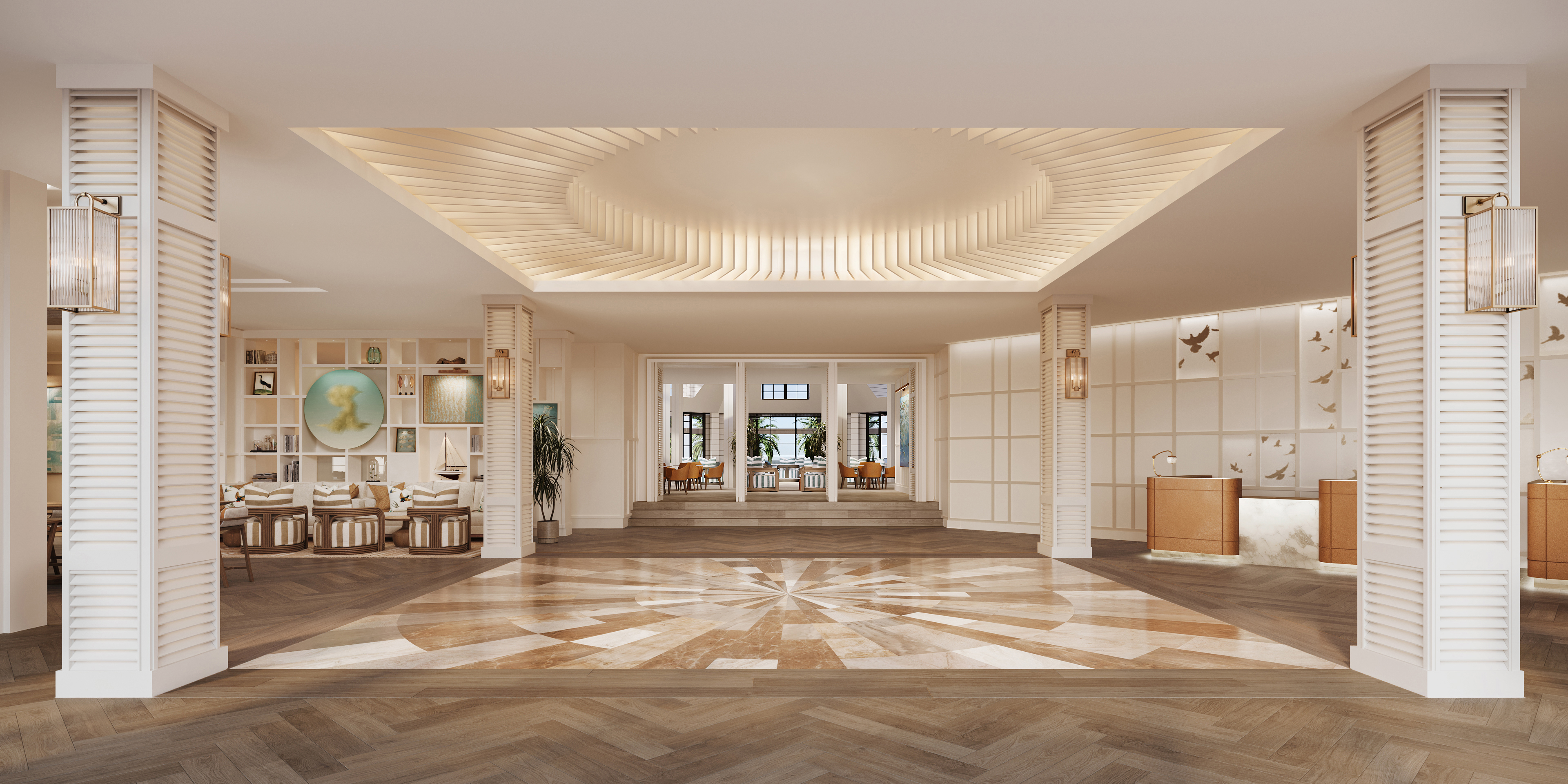 Rendering of the hotel event lawn