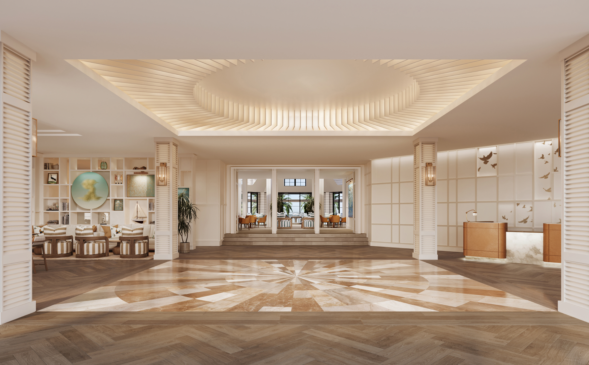 Grand hotel lobby entrance